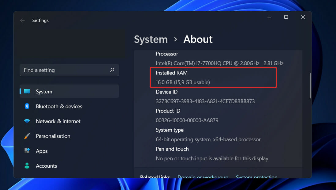 Модуль оперативной памяти на материнской плате
