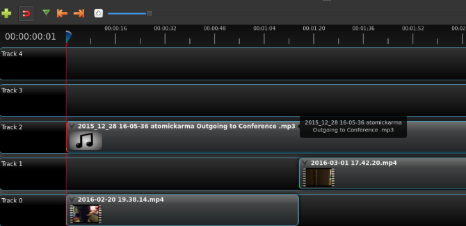 Таймлайн с несколькими дорожками и панелью навигации