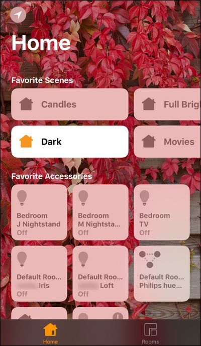 Панель управления HomeKit в приложении «Дом» на iOS