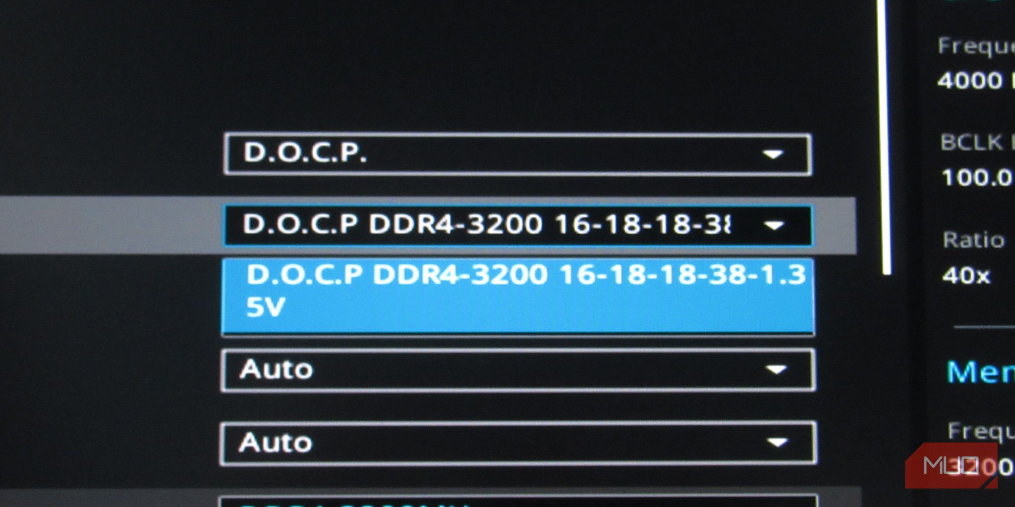 DOCP 3200MHz профиль крупным планом