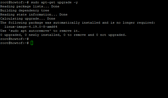 Вывод apt-get upgrade