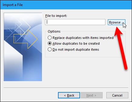 Кнопка Обзор для выбора CSV-файла