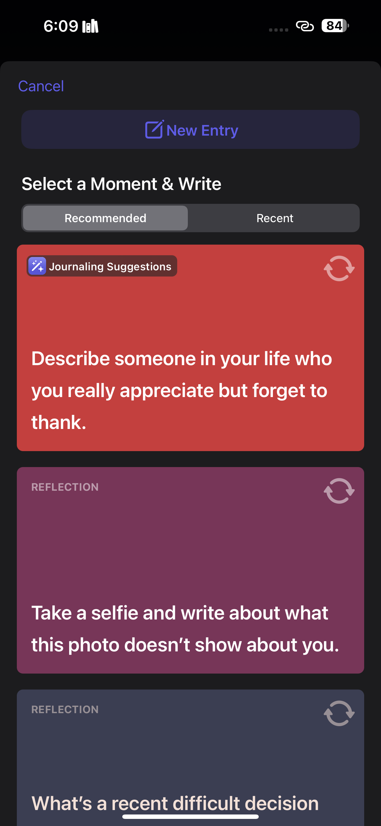 Создание новой записи в Journal
