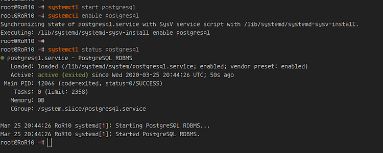 Скриншот установки PostgreSQL