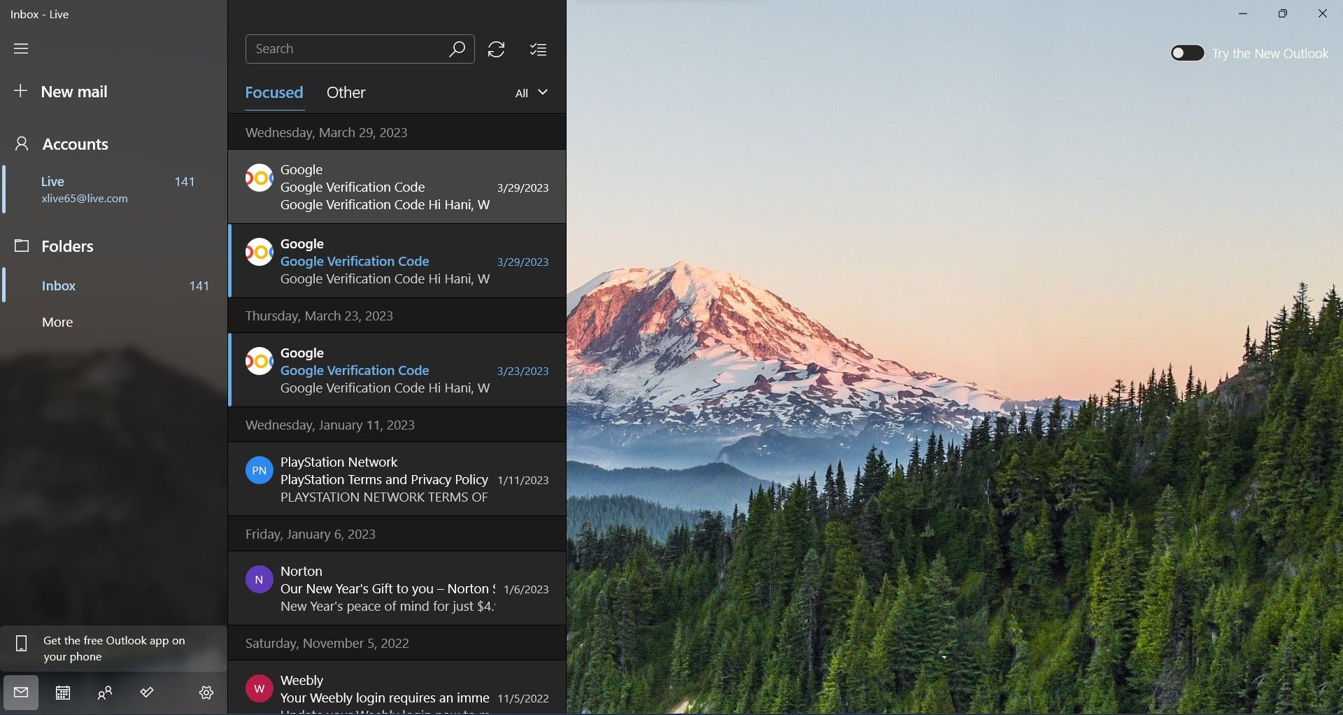 включить превью outlook