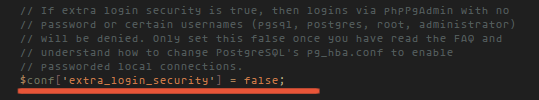 Разрешение логина для web-пользователя postgres