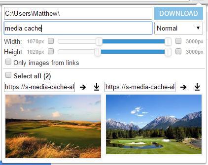 Фильтр 'media cache' в Image Downloader