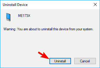 Подтвердите удаление драйвера