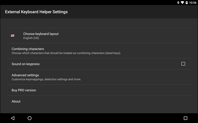 EKH экран Advanced Settings