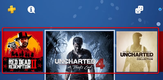 Выделите игру на главном экране PS4