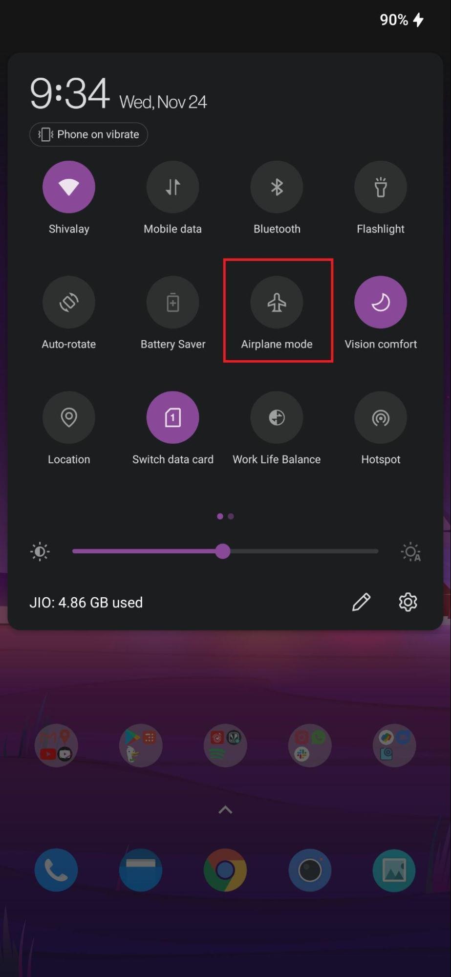 Авиарежим Android