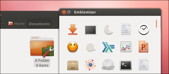 Интерфейс Emblemizer: назначение значка (эмблемы) папке
