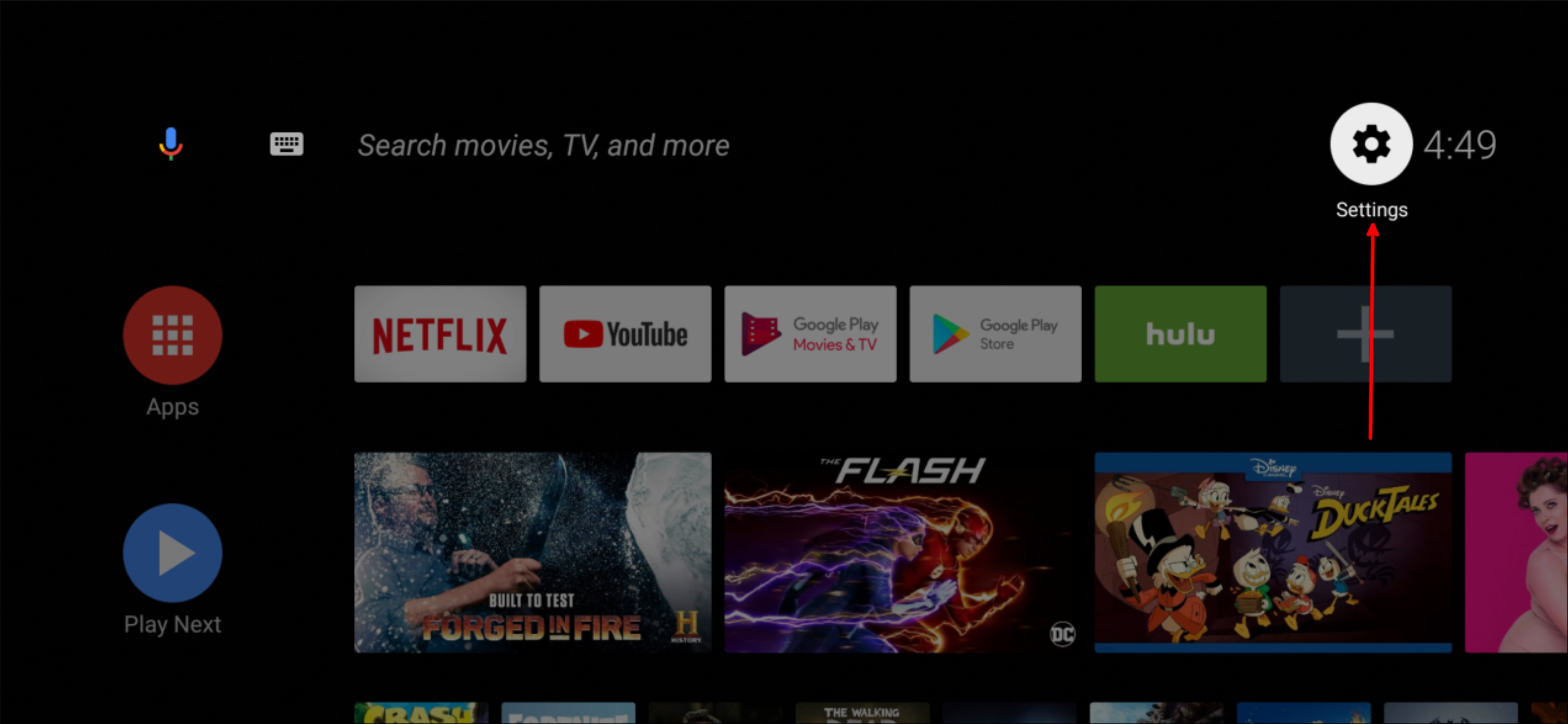 Настройки даты и времени на Android TV