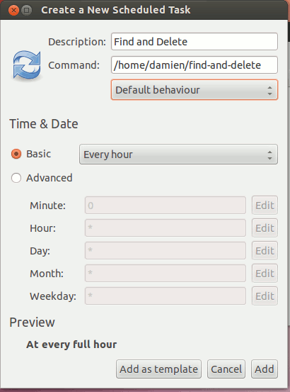 Gnome Schedule — планировщик задач