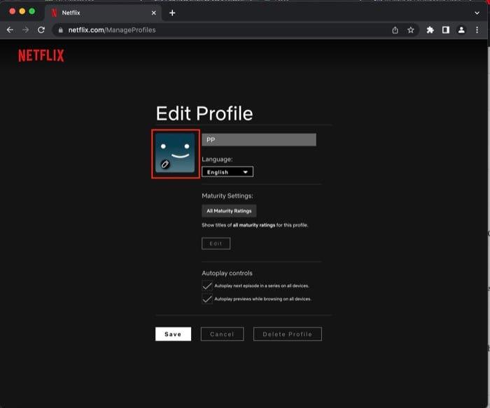 Beispiel der offiziellen Netflix‑Profilbilder