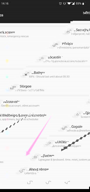 Системные настройки Android