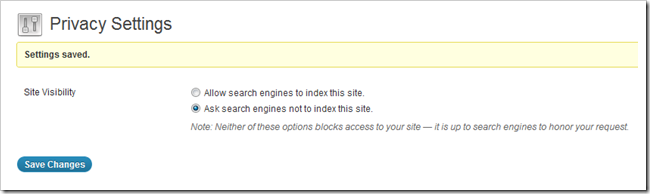 Настройки конфиденциальности WordPress: индексация поисковыми системами