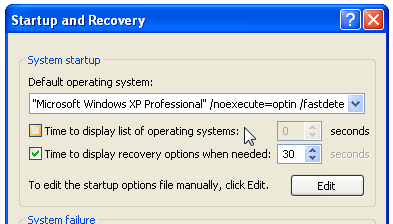 Настройка времени отображения списка операционных систем — отключение меню