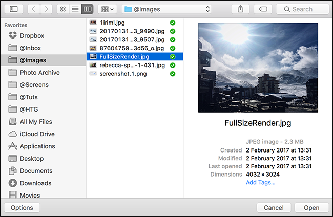 Проводник при выборе первого изображения