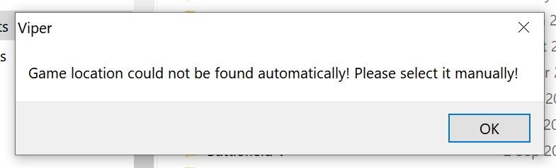 Выбор папки с установкой Titanfall 2 вручную