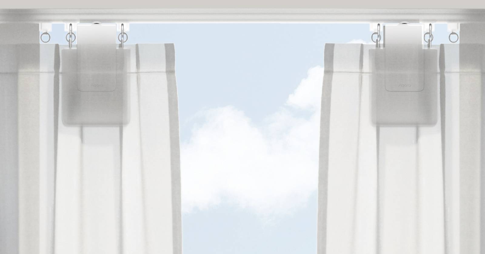 Aqara Curtain Driver E1 — вид спереди на умный привод для штор