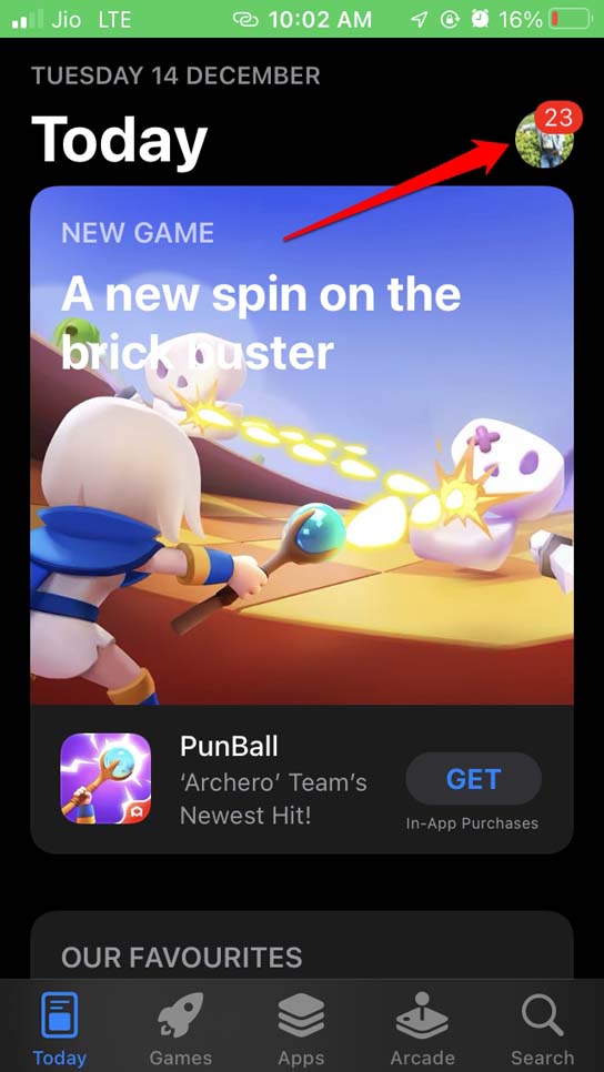 App Store 프로필 화면