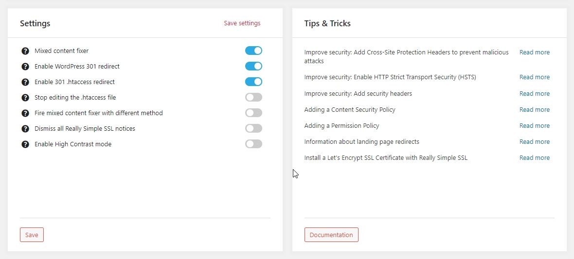 Включение SSL в панели WordPress, плагин ReallySimpleSSL
