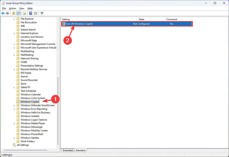 Turn off Windows Copilot