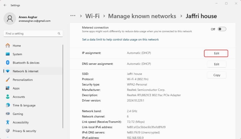 Назначение IP-адреса