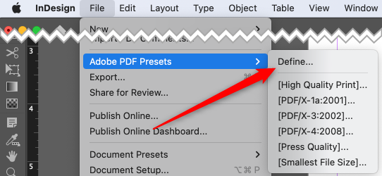 Окно определения пресетов с описаниями и предупреждениями.