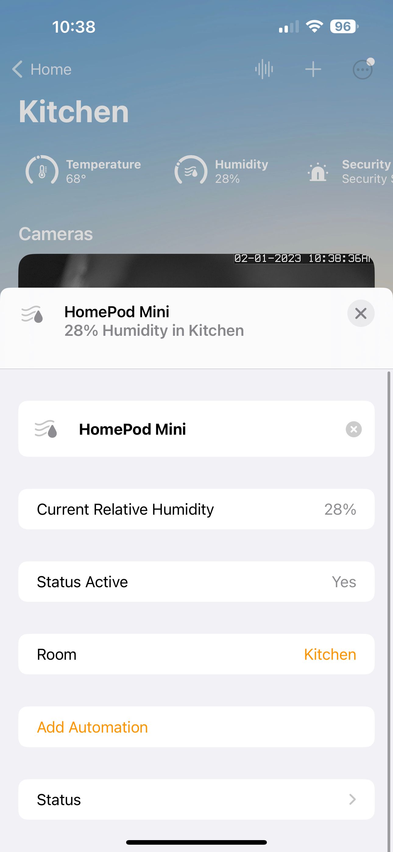 apple home homepod humiidity
