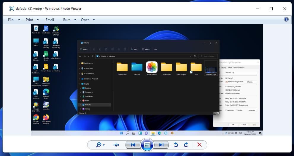 Интерфейс Windows Photo Viewer