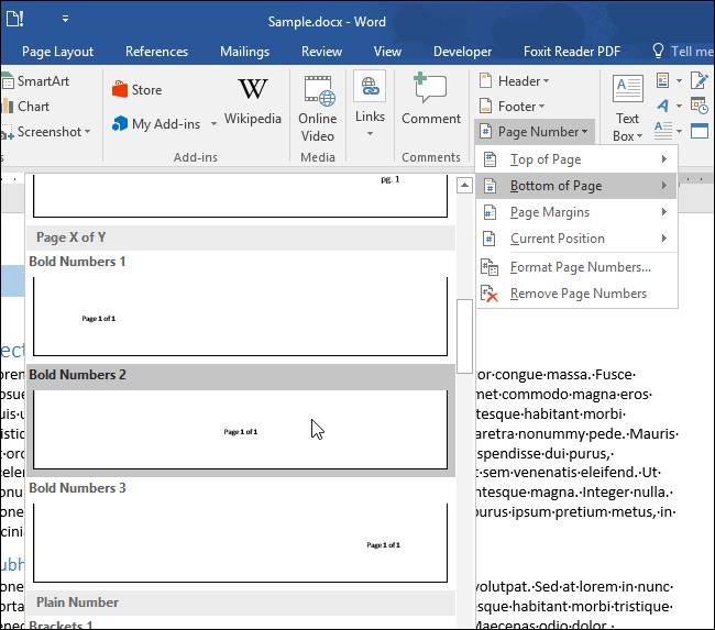 Выбор стиля «Страница X из Y» в галерее