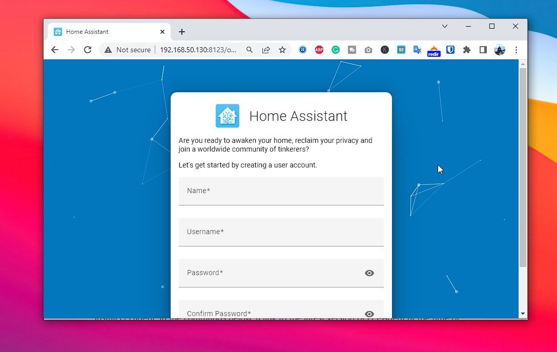 accessing home assistant using the ip of machine