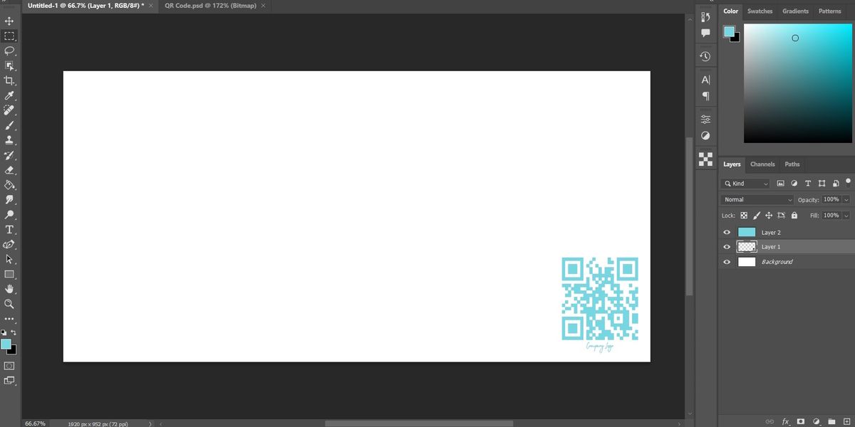 QR‑код изменён по размеру и перемещён в угол документа.