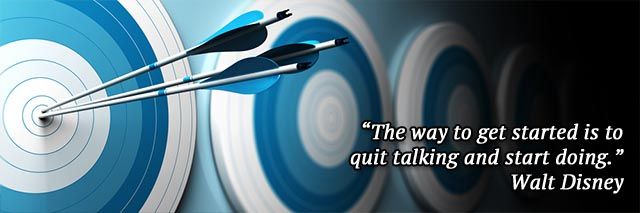 стрелок, метящий в мишень — символ постановки целей