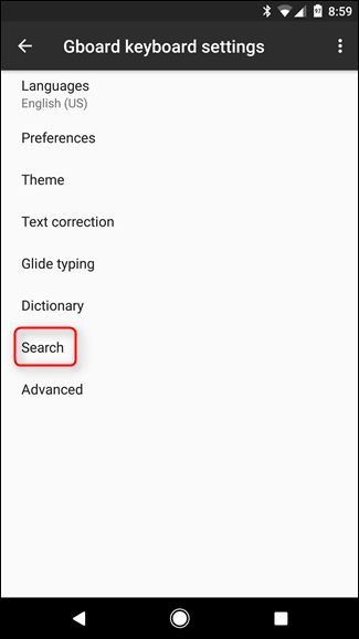 Параметр Показать кнопку G в настройках Gboard