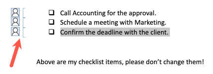 Заблокированный текст в Word для веб