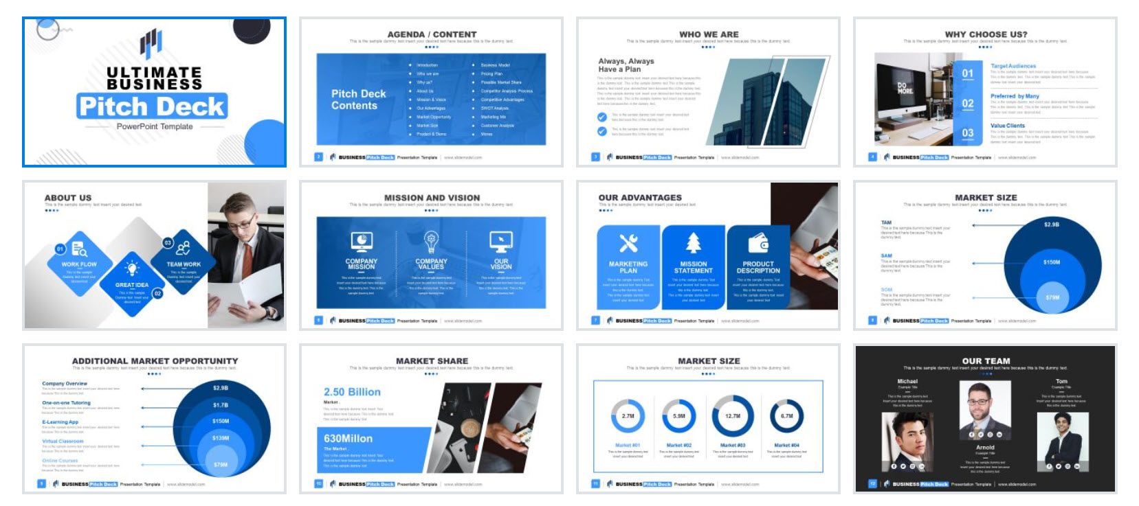 Шаблон Ultimate Business Pitch Deck от SlideModel