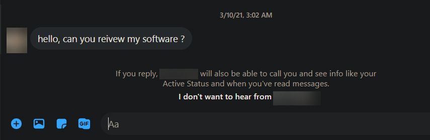 Messenger Stop Hearing From Person