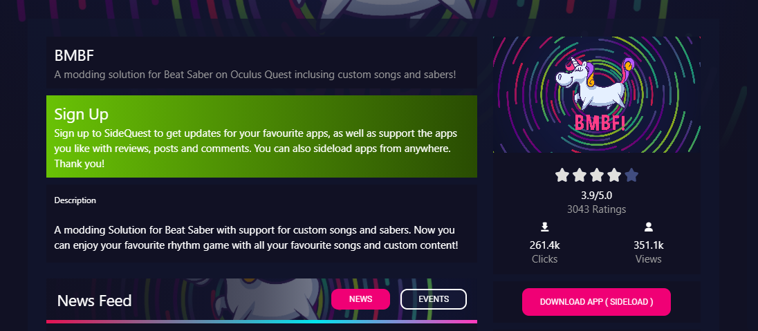 SideQuest Install BMBF