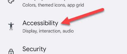 Пункт меню «Специальные возможности»