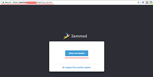 Мастер настройки Zammad