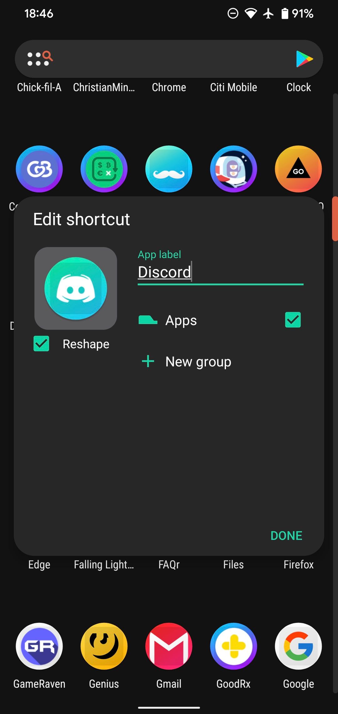 Nova Edit App Options