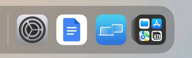 Иконка Continuity в Dock iPadOS