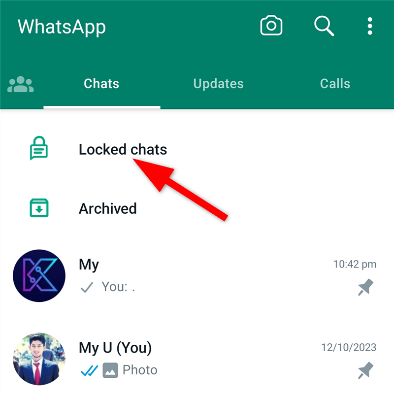 Появление папки заблокированных чатов в WhatsApp