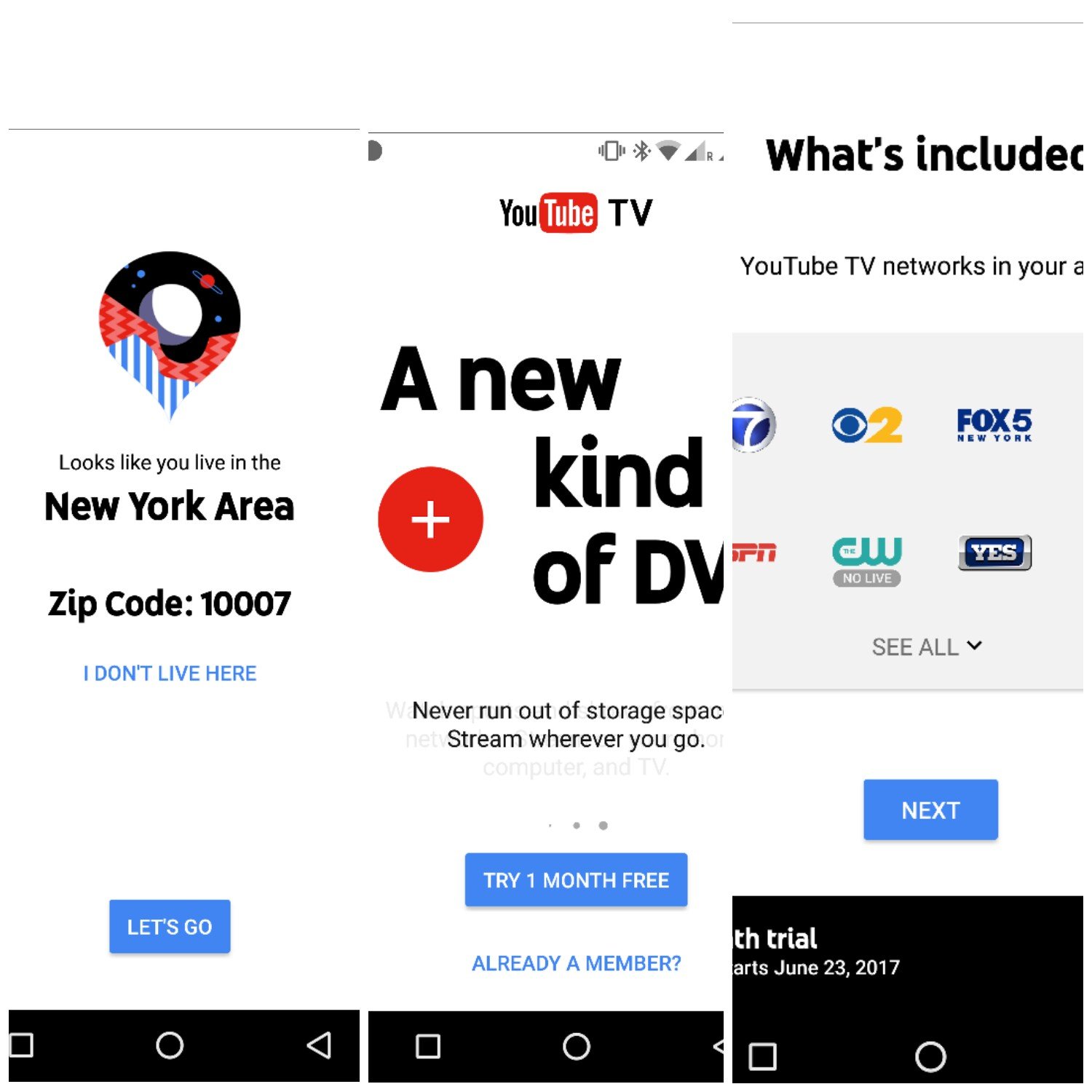 YouTube TV в работе на мобильном устройстве