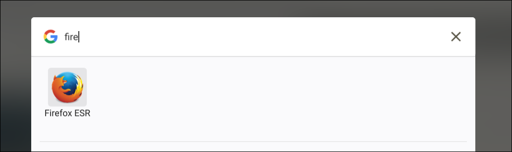 Десктопный Firefox в контейнере Linux — пример интерфейса