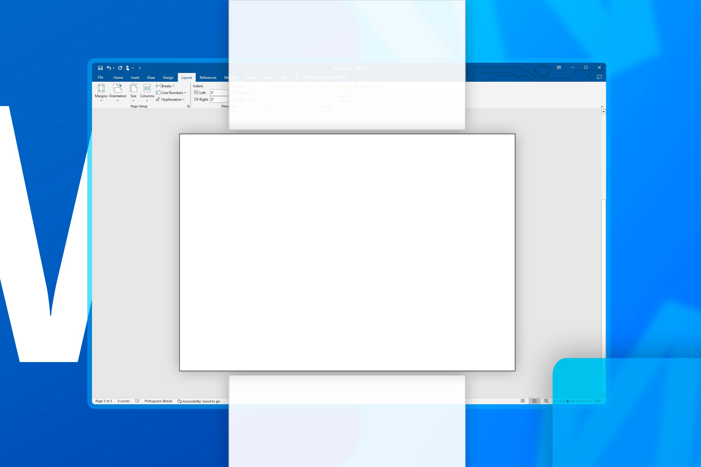 Альбомная ориентация отдельной страницы в Word
