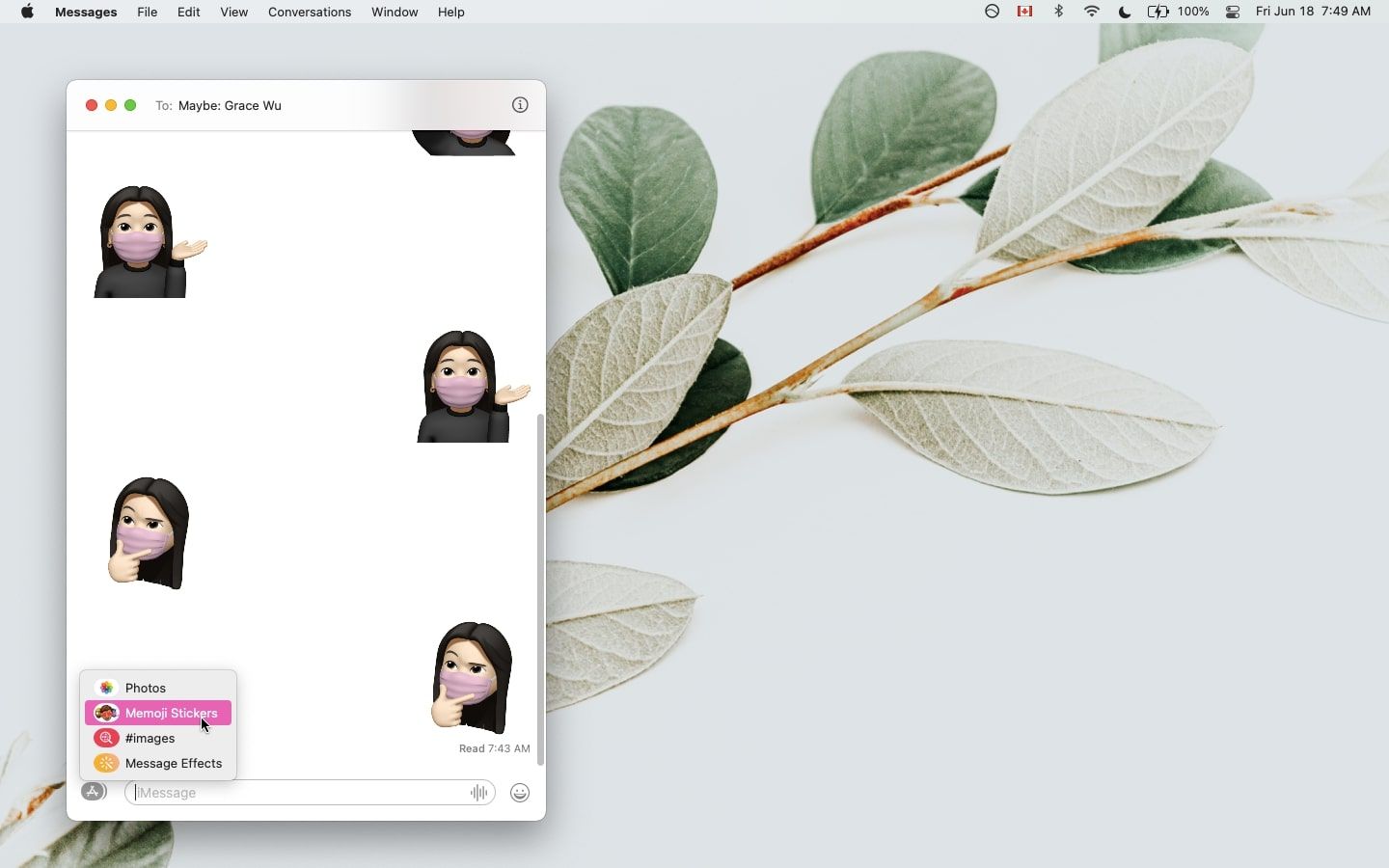 получение memoji из imessage